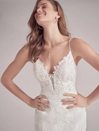 Maggie Sottero Style #Penelope - Plunging unlined bodice, Chantilly lace & sparkle tulle 1 #5 thumbnail